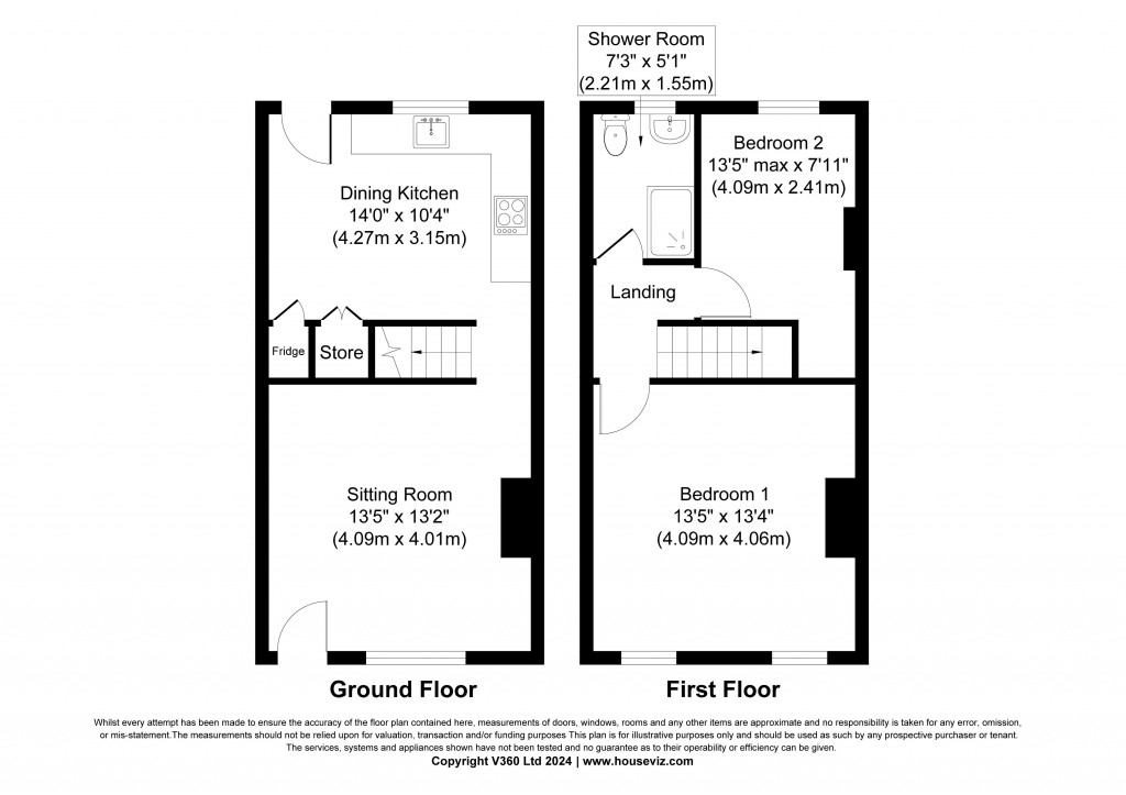 Floorplans For Main Street, 14 Main Street, Cononley