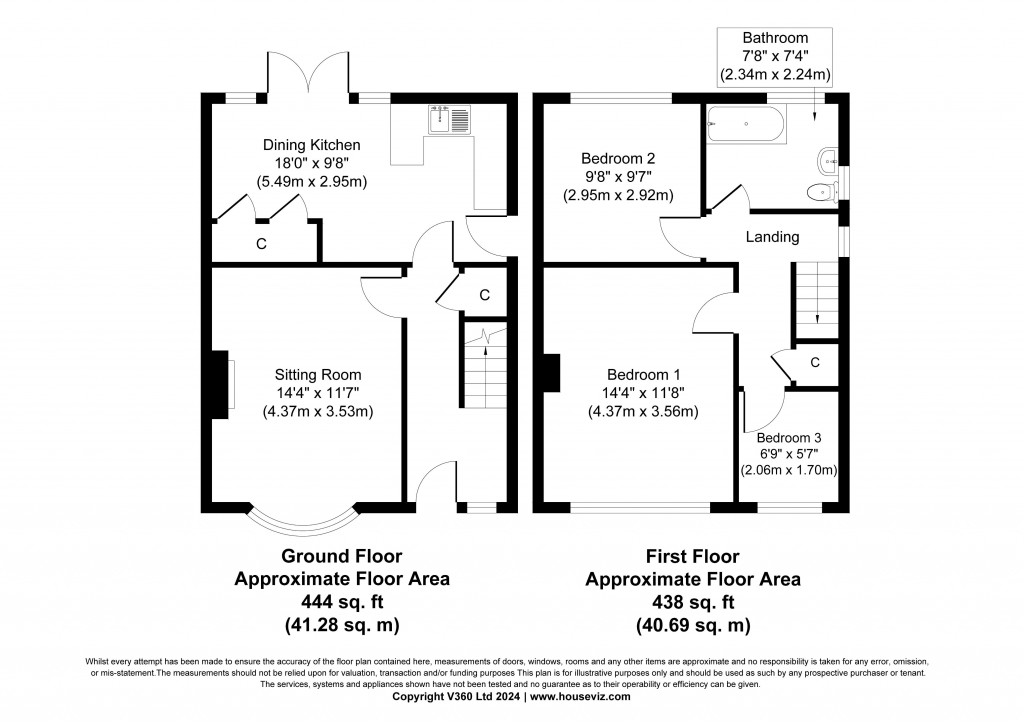 Floorplans For Styveton Way, Steeton