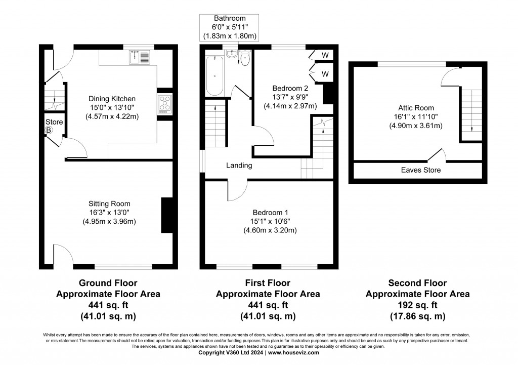 Floorplans For Ryeland Street, Cross Hills