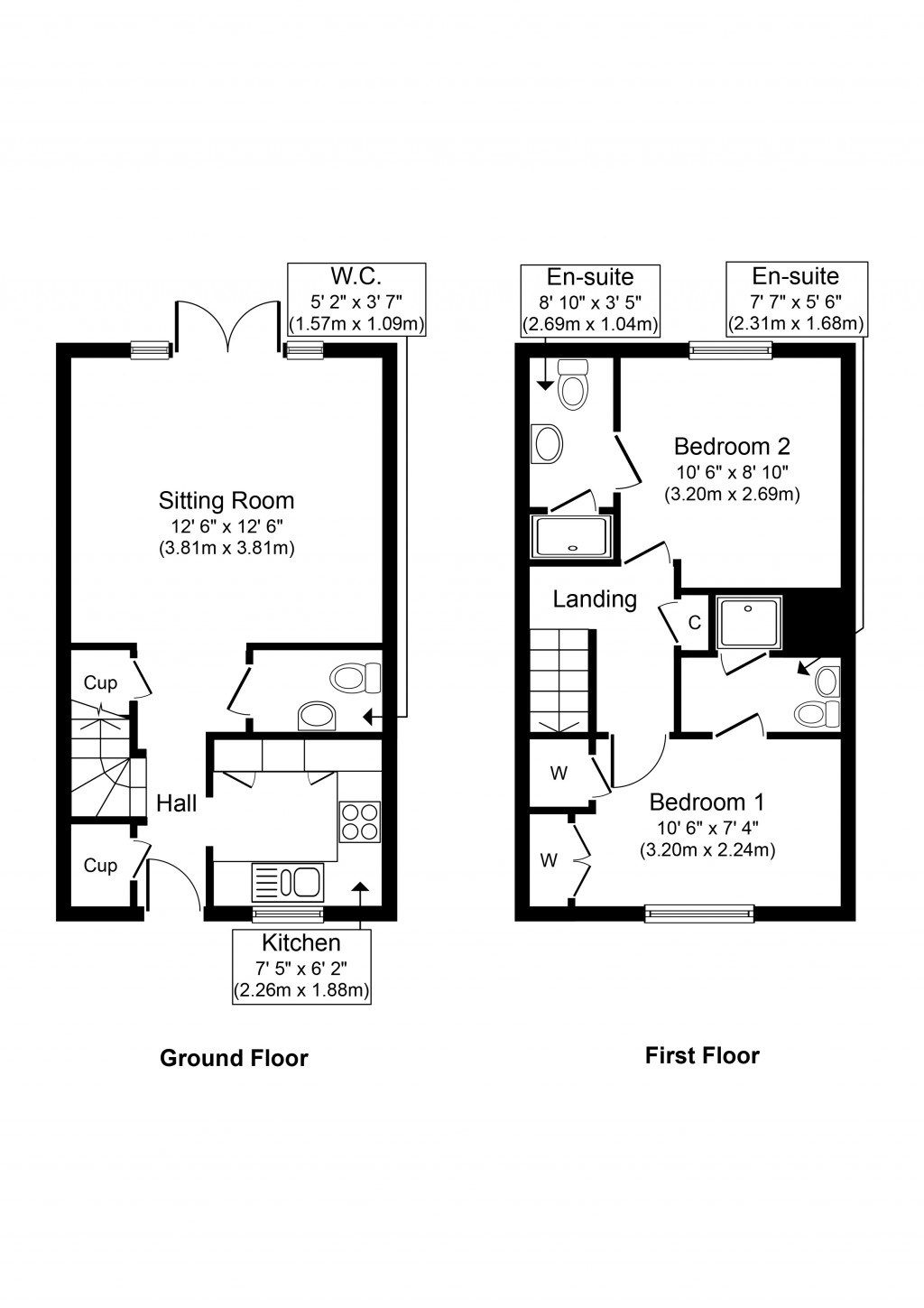 Floorplans For David Emmott Walk, Steeton