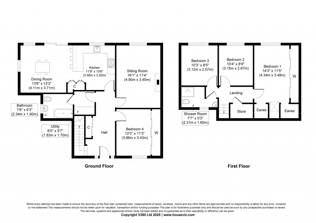 Floorplans For Holme Close, Sutton-in-Craven