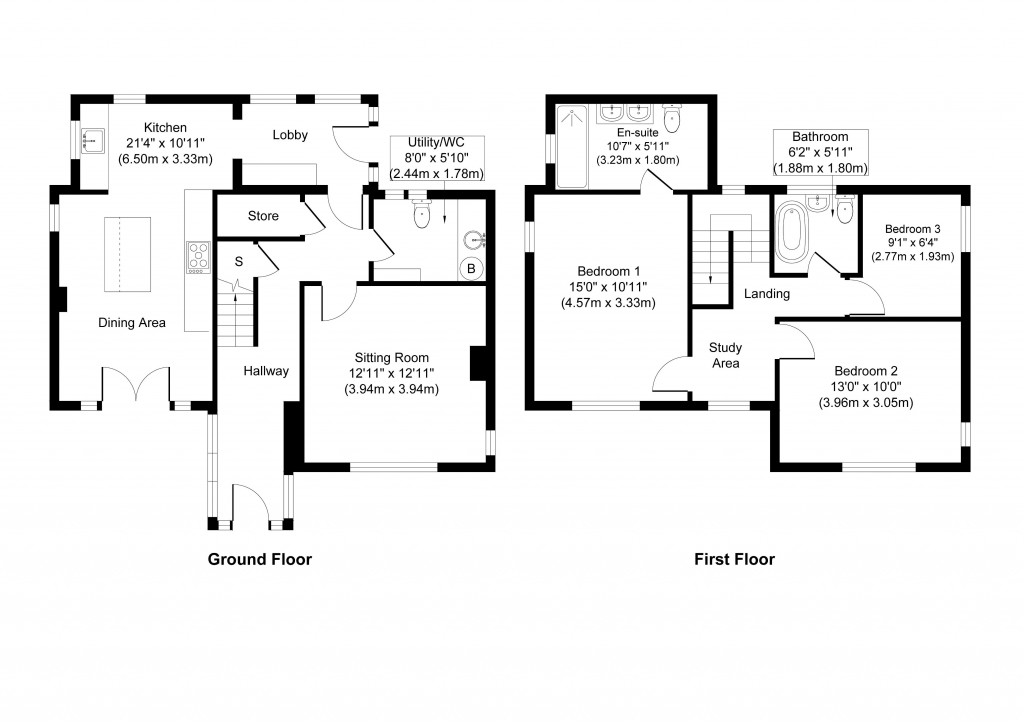 Floorplans For Starkey Lane, Farnhill
