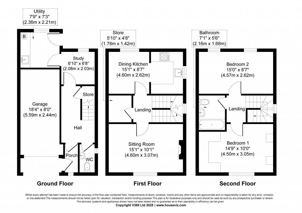 Floorplans For Meadow Lane, Cononley