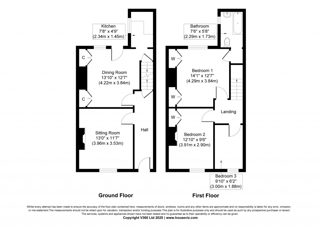 Floorplans For Ryeland Street, Cross Hills