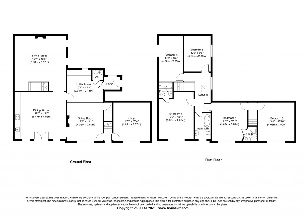 Floorplans For Moss Bar Farm, Cowling