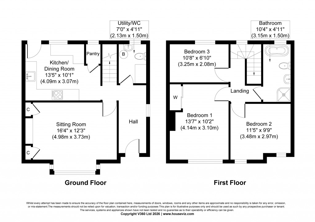 Floorplans For West Lane, Sutton-in-Craven