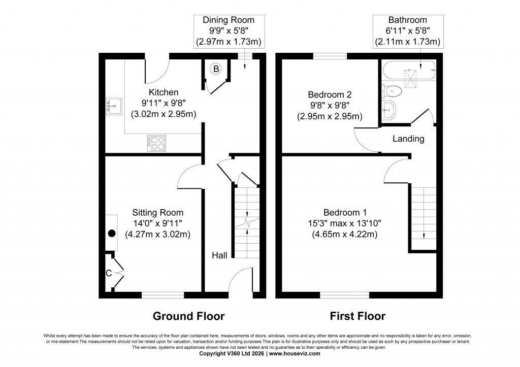 Floorplans For Albert Street, Sutton-in-Craven