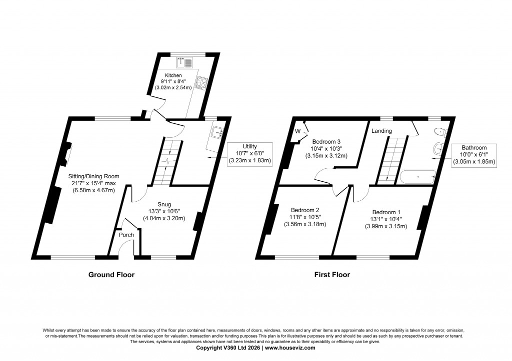 Floorplans For Sutton Fields, 8 Sutton Fields, Sutton-in-Craven