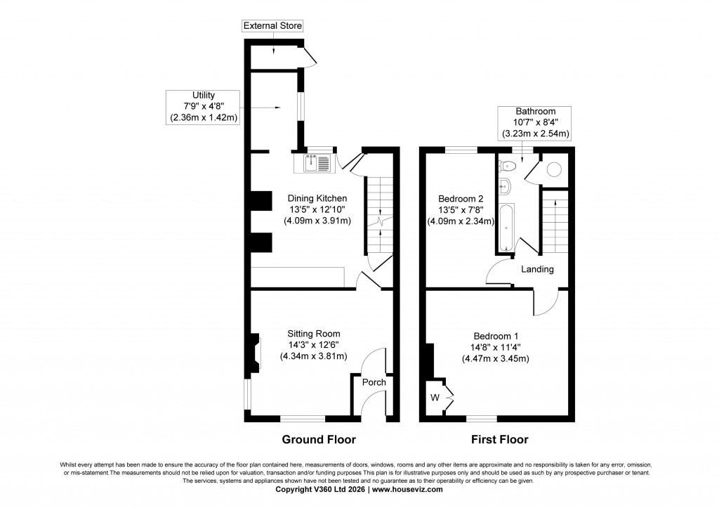 Floorplans For Hothfield Street, Silsden