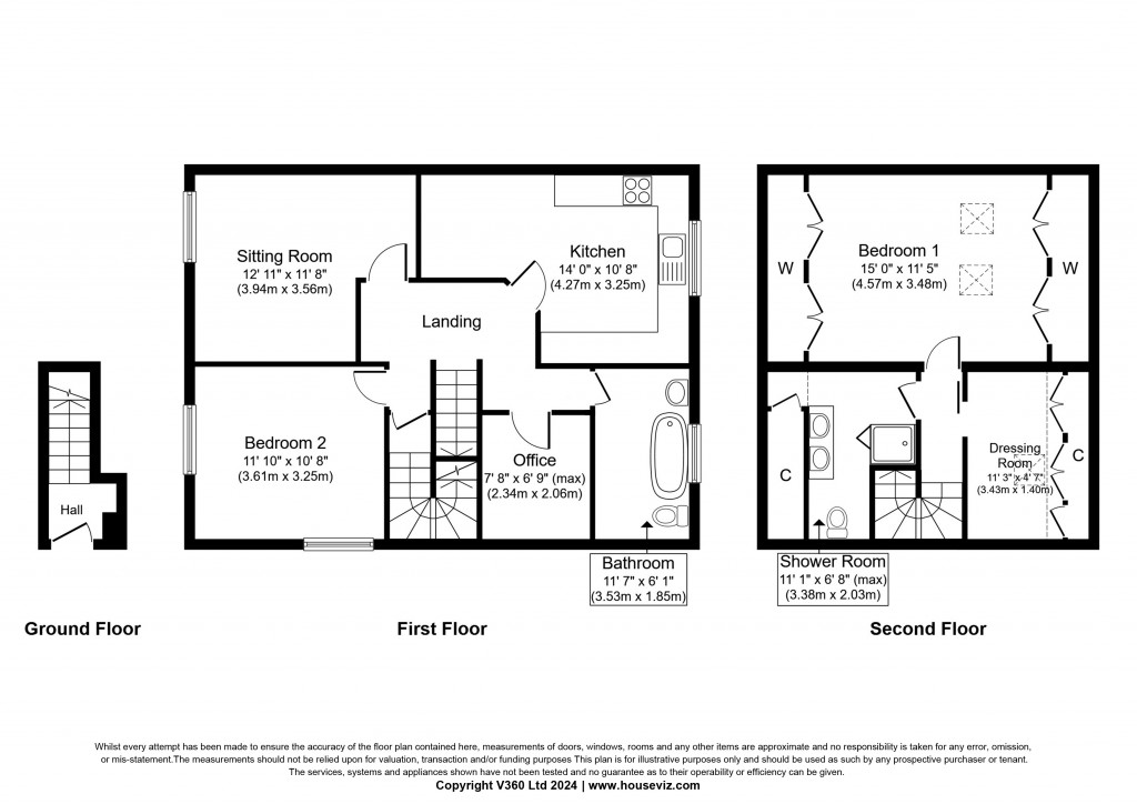 Floorplans For & 39A Main Street, Cross Hills