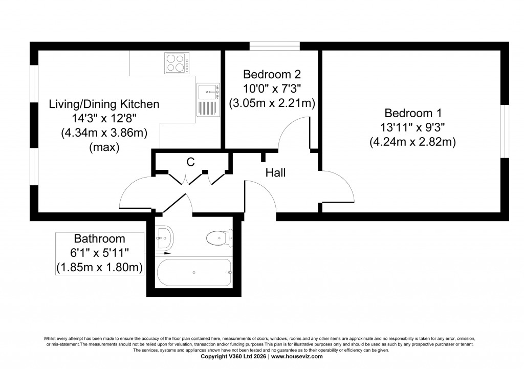 Floorplans For Oakville, Flat 5, Oakville, 2 Keighley Road, Cross Hills