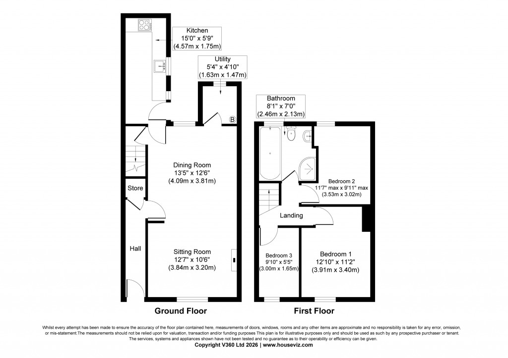 Floorplans For Romille Street, Skipton