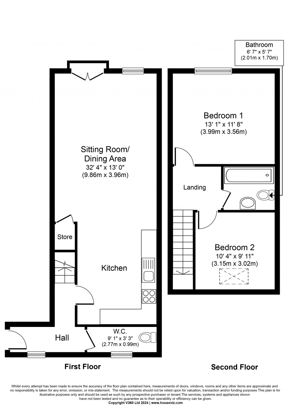 Floorplans For Jubilee Court, Main Street, Cross Hills